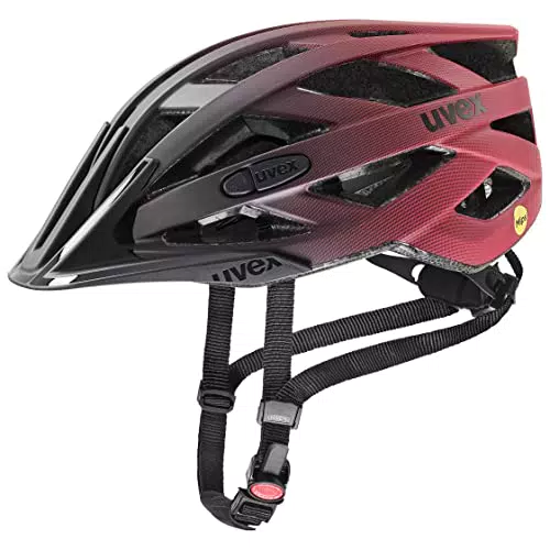 uvex i-vo cc MIPS - leichter Allround-Helm für Damen und Herren - MIPS-Sysytem - individuelle Größenanpassung - black-red - 52-57 cm