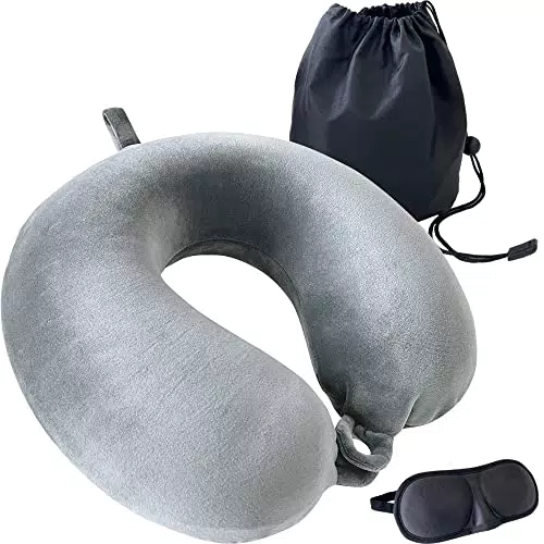VAKOWOO Nackenkissen, Nackenkissen Flugzeug Reisekissen Memory Foam