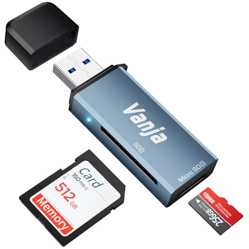 Vanja USB 3.0 SD/TF Kartenleser - Vielseitiger Speicherkartenleser für PC und Laptop