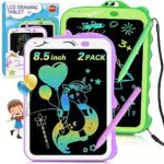 VATOS 2 Stücke LCD Schreibtafel 8, 5 Zoll Einhorn Dinosaurier LCD Schreibtablett für Kinder