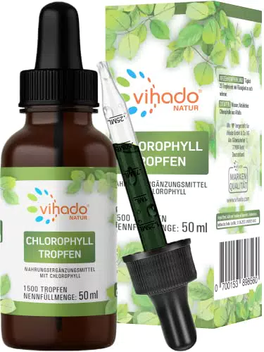 Vihado flüssige Chlorophyll Tropfen aus reinem Alfalfa - mit Quellwasser ohne Zusatzstoffe