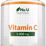 Vitamin C 1000mg Hochdosiert - 180 Vegane Tabletten - Vit C für 6 Monate - Von Nu U Nutrition