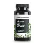 Vitamin D3 1000 I.E. 365 Tabletten im Jahresvorat Vitamin D für Knochen und Immunsystem hochdosiert
