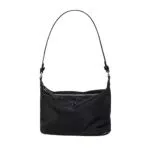 Vividora Umhängetasche Damen Handtasche Klein, Nylon Y2k Retro Achsel Tasche Fashion Unterarmtasche Für Frauen Teenager Mädchen Schwarz