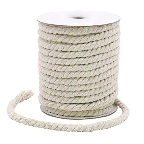 Vivifying Makramee Garn, 18M 8mm Starke Baumwolle 8mm Makramee Kordel für DIY Basteln