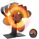Vlocky Ofenventilator 4 Flügel Kaminventilator ohne strom