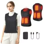 Vofuoti Beheizbare Weste Damen mit Powerbank, Heizweste Herren mit Elektrischem USB-Körperwärmer