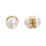 Vogem Perle Magnetische Ohrclips für Damen 10MM Perlen Magnet Ohrstecker Clip Ohrringe Ohne Ohrloch Modeschmuck