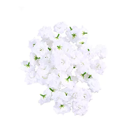 VORCOOL 50 Stück Kunstblumen Rosenköpfe Stoffrosen Deko-Blüte