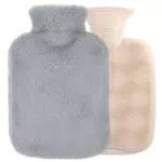 Wärmflasche mit Bezug - 2L Groß Wärmflasche mit Kängurutasche