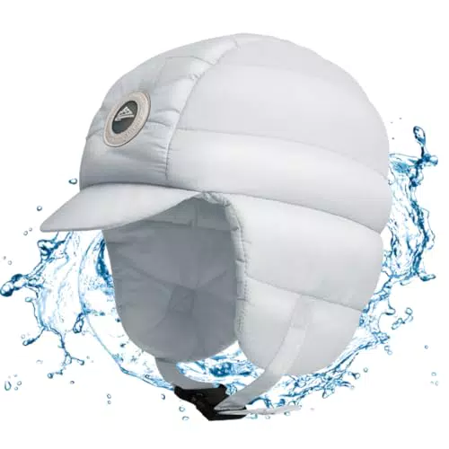 Wasserdicht Winter Trappermütze für Damen & Herren - Unisex Warme Fliegermütze mit Ohrenklappen: Pilotenmütze