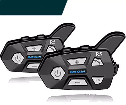 WAYXIN R5 Doppelpack Motorrad Headset für 2 Personen