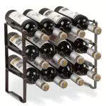 Weinregal Metall stapelbar flaschenregal für 12 Flaschen für Keller