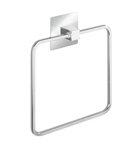 WENKO Turbo-Loc Edelstahl Handtuchring Quadro - Befestigen ohne bohren