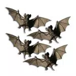 WIDMANN Fledermäuse, 11 cm, Zubehör für Superhelden-Kostüm