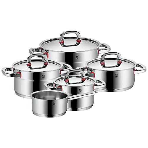 WMF Premium One Topfset Induktion 5-teilig, Kochtopf Set mit Metalldeckel