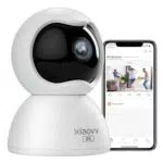 XIAOVV 3MP PTZ überwachungskamera innen, HD-Nachtsicht 2.4G WLAN Kamera Indoor