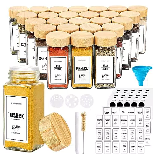 XSIUYU Gewürzgläser 25er Set, 120ml Glas Gewürzdosen