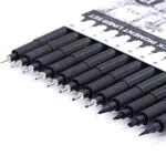 YISAN 12 Fineliner Stifte Set, Schwarz Filzstiften, Tuschestift Pigment Liner Set