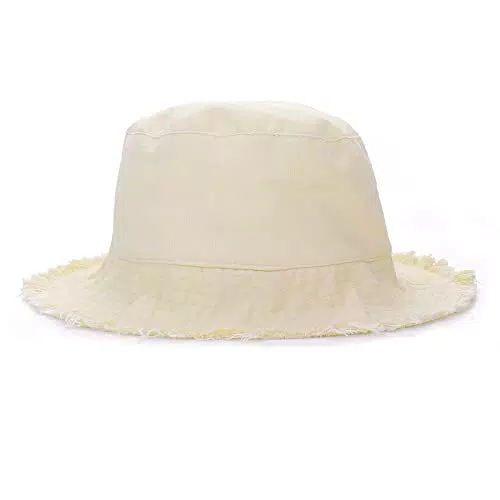 Yolev Fischerhüte Bucket Hat Damen Fischerhut Sun Damen Strand Bucket Eimer Hüte Baumwolle Lässiger Sonnenhut Wandern Camping Jagd Sommer Strand Urlaub Reisen