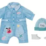 Zapf Creation 832592 BABY born Deluxe Jeans Overall 43cm - Puppenkleidung Set bestehend aus Puppen - Onesie