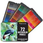 Zenacolor Aquarellstifte set 72 Stifte Aquarell Malstifte für Erwachsene und Kinder Wasservermalbar - Watercolor Pencils Metal Case