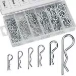 ZHENA 150Pcs Federsplinte Federstecker Sortiment, Federvorstecker Set R Clips Sicherungsclips
