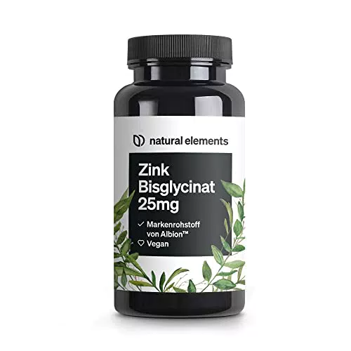 Zink 25mg 365 Tabletten gut verträgliches Zinkbisglycinat vegan