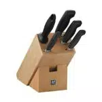 ZWILLING Vier Sterne Messerblock, 6-teilig, Holzblock