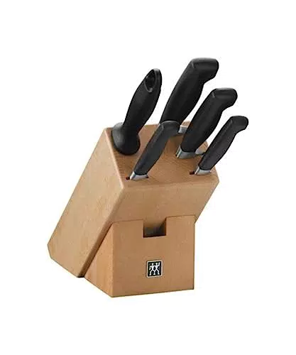 ZWILLING Vier Sterne Messerblock, 6-teilig, Holzblock