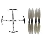 ZYGY 4PCS Schutzrahmen + 4PCS Propeller für HS175 D65 SYMA X500 X30 Z6 Luftaufnahmen faltende Quadcopter Fernbedienung Drohne Ersatzteile