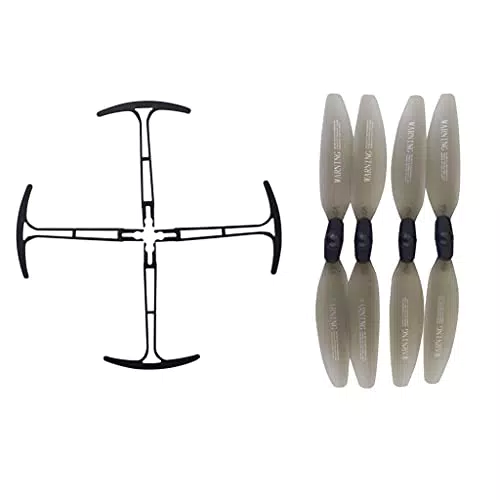 ZYGY 4PCS Schutzrahmen + 4PCS Propeller für HS175 D65 SYMA X500 X30 Z6 Luftaufnahmen faltende Quadcopter Fernbedienung Drohne Ersatzteile