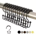 2 Lb Depot Doppelte Duschvorhang-Hakenringe Premium-rostbeständiger Edelstahl-Metallhaken