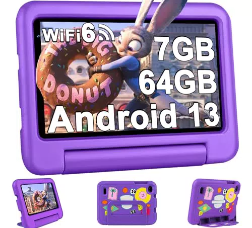 2024 Kinder Tablets 7 Zoll FHD Android 13 OS Wi-Fi 6 Bluetooth 5.0