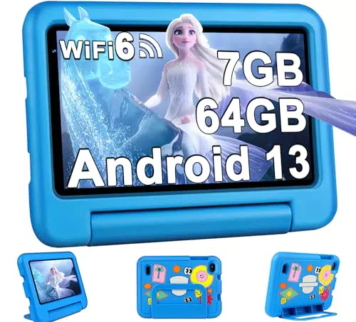 2024 Kinder Tablets 7 Zoll FHD Android 13 OS Wi-Fi 6 Bluetooth 5.0