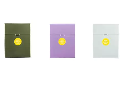 3 x Zigarettenbox XXL bunt sortiert für Big Box mit 30 Zigaretten Etui Kunststoff metallic