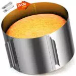 4smile Backrahmen rechteckig verstellbar 8cm hohe Edelstahl Backform rechteckig - Kuchenform eckig zum Backen und für die Zubereitung von Schichttorten