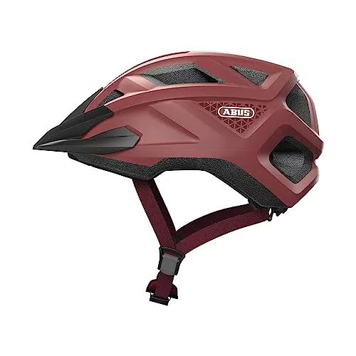 ABUS Kinderhelm MountZ - Fahrradhelm für junge Mountainbiker - für den Geländeeinsatz - für Jungs und Mädchen - Rotbraun