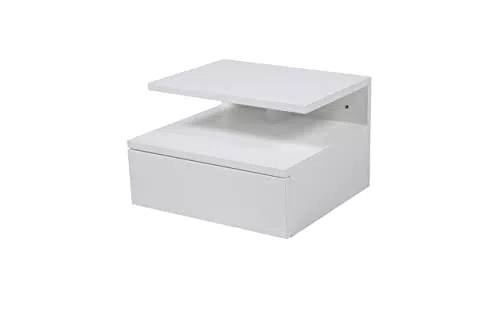 AC Design Furniture Fia Nachttisch mit 1 Schublade in Weiß