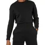 Amazon Essentials Damen Bauchfreies Sweatshirt mit überschnittenen Schultern