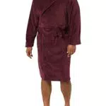 Amazon Essentials Herren Mittellanger Bademantel Plüsch