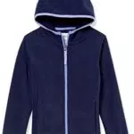 Amazon Essentials Mädchen Leichte Polar-Fleecejacke mit durchgehendem Reißverschluss und Kapuze