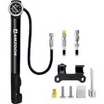 AMZOON Fahrradpumpe mit Manometer, verlängerter Schlauch