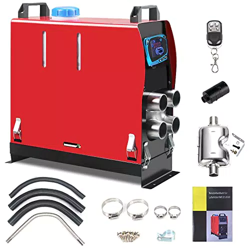 Anbull Standheizung Diesel 8kw, Ganzmetallbrennkammer 12V Diesel Luftheizung Kraftstoff Auto Heizung Lufterhitzer Dieselheizung mit Fernbedienung LCD Monitor für RV