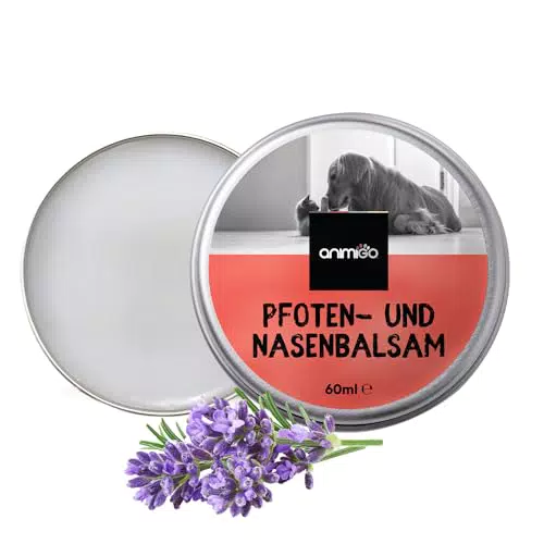 animigo Nasen & Pfotenbalsam für Hunde & Katzen - 60ml Pfotensalbe & Nasenbalsam pflegt trockene