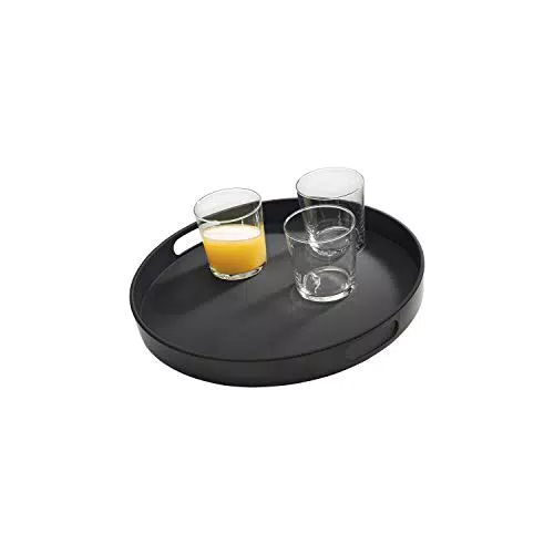 APS Tablett „Bistro“, Serviertablett, schwarzes Melamin Tablett