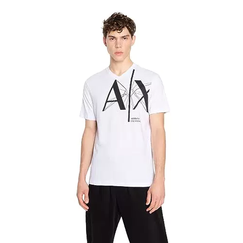 Armani Exchange Herren Regular Fit V Neck Ax Logo Tee T-Shirt