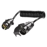 as - Schwabe Camping Verlängerungskabel 12 V Outdoor & Caravan Adapterleitung Autoelektrik Verbindungskabel 2 m Anschluss 7-polig für Wohnwagen & Wohnmobile IP44 Schwarz I 61476