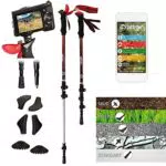 Trekkingstöcke Climber inkl. Workout I Wanderstöcke Teleskop höhenverstellbar 67-136 cm Aluminium mit Gummipuffer I GRATIS - Nordic Walking/Fitness App