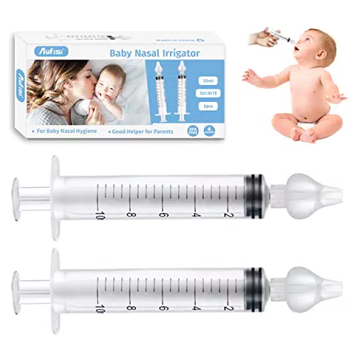 Aufisi Nasenspritze Baby, 2 Stück Nasenspüler Wiederverwendbare